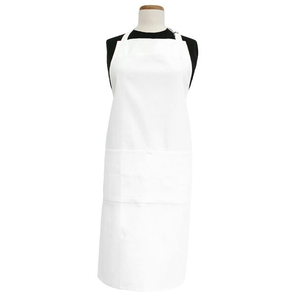 Ritz Royale Collection Bib Apron with Pockets – White Online now