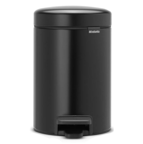 Brabantia NewIcon Step Trash Can – Matt Black – 0.8 Gal Hot on Sale