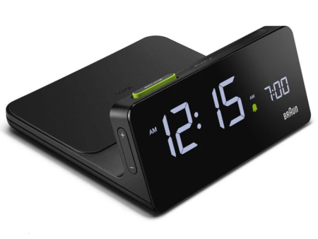 Braun Digital Clock – Wireless Charging Dock - Black on Sale