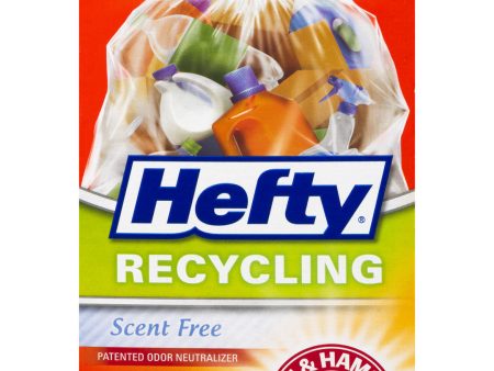 Hefty Clear Drawstring Recycling Trash Bags – 30 Gallon – 36 Count Fashion