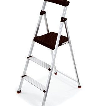 Rubbermaid Aluminum Step Ladder – 3 Step – 4.25Ft Hot on Sale