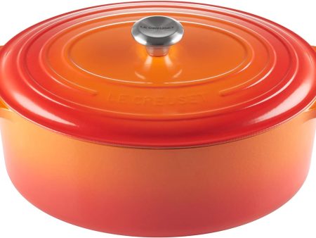 Le Creuset Oval Dutch Oven – 9.5 QT – Flame Online now