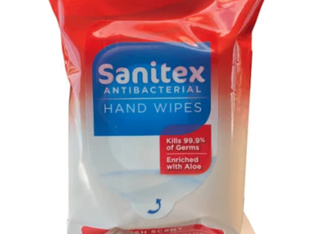 Sanitex Antibacterial Hand Wipes – Fresh Scent – Pack of 20 on Sale