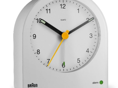 Braun BC22 Analog Alarm Clock With Continuous Backlight – White Hot on Sale