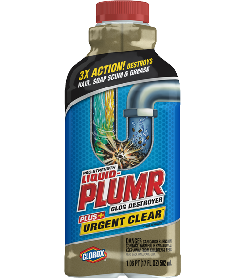 Liquid-Plumr Clog Destroyer Plus+ Urgent Clear, 17 oz For Sale