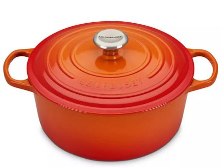 Le Creuset Round Dutch Oven – 5.5 QT – Flame For Sale