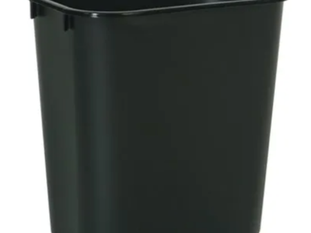 Rubbermaid Office Rectangle Wastebasket – Black – 28-1 8-Qts. Fashion