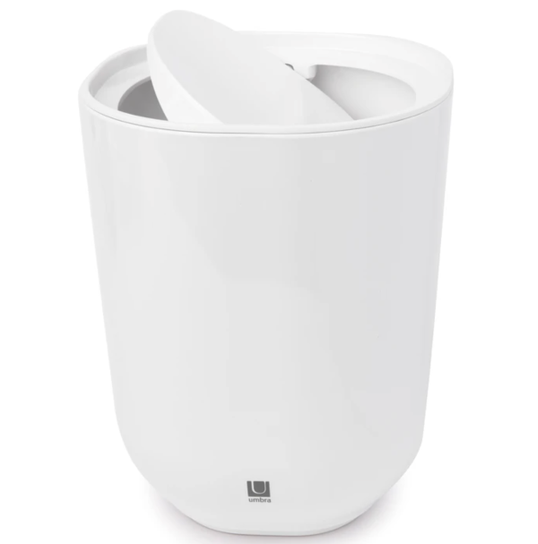 Umbra Covered Waste Can – 1.7 Gallon – White For Discount