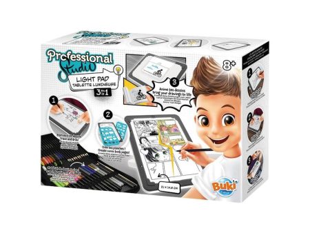 Buki France 5432 - Estudio Profesional Tableta 3 en 1 para Dibujar, Calcar y Crear Cómics Embalaje Deteriorado Online Sale