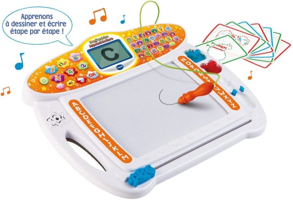 Pizarra mágica para niños, tableta de dibujo, pizarra de aprendizaje Magi Ardoise de VTech Embalaje Deteriorado For Discount