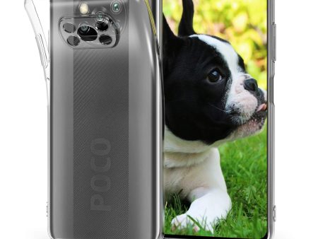 kwmobile Carcasa Compatible con Xiaomi Poco X3 NFC Poco X3 Pro - Funda de Silicona para Móvil - Cover Trasero en Transparente Embalaje Deteriorado For Sale