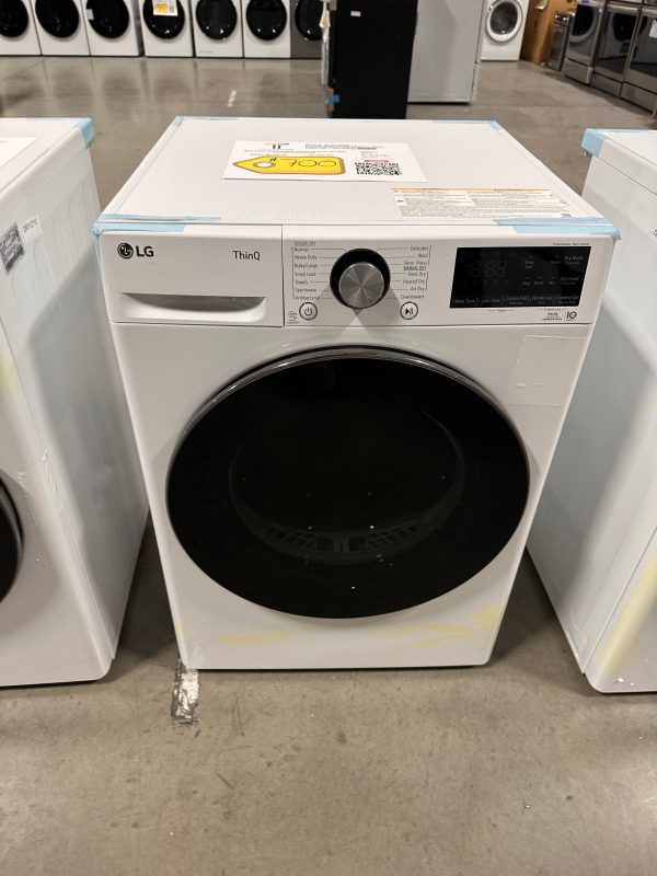 4.2 CU FT STACKABLE SMART LG ELECTRIC DRYER MODEL: DLHC1455W DRY12703 For Cheap